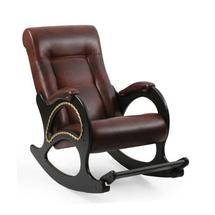 Кресло-качалка ЭкоДизайн Кресло-качалка с подножкой 44, обивка Antik crocodile, каркас венге арт. ZN-161146