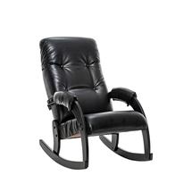 Кресло-качалка Мебель Импэкс Кресло-качалка Модель 67 Венге, к/з Vegas Lite Black арт. 2102441000002