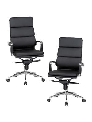 Кресло руководителя DOBRIN Набор 2 шт Офисное кресло для руководителей DOBRIN ARNOLD, чёрный арт. LMR-103F-N_CH-M_EL-black
