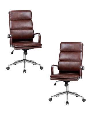 Кресло руководителя DOBRIN Набор 2 шт Офисное кресло для руководителей DOBRIN ARNOLD, коричневый арт. LMR-103B-N
