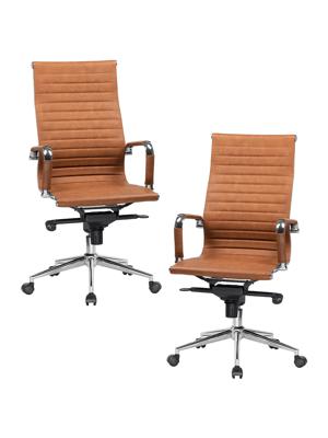 Кресло руководителя DOBRIN Набор 2 шт Офисное кресло для руководителей DOBRIN CLARK, светло-коричневый №321 арт. LMR-101F-N_M_EL-No321