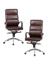 Кресло руководителя DOBRIN Набор 2 шт Офисное кресло для руководителей DOBRIN ARNOLD, коричневый арт. LMR-103F-N_CH-M_EL-brown