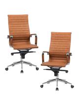 Кресло руководителя DOBRIN Набор 2 шт Офисное кресло для руководителей DOBRIN CLARK, светло-коричневый №321 арт. LMR-101F-N_M_EL-No321