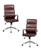 Кресло руководителя DOBRIN Набор 2 шт Офисное кресло для руководителей DOBRIN ARNOLD, коричневый арт. LMR-103B-N