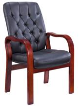 Кресло руководителя Everprof Кресло Everprof Monaco Wood (Монако Вуд) CF Экокожа Черный арт. ZN-433940