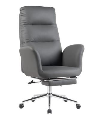 Кресло руководителя Stool Group Кресло руководителя TopChairs Solid NC с оттоманкой серый арт. УТ000041760