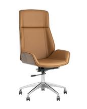 Кресло руководителя Stool Group Кресло руководителя TopChairs Crown коричневое УЦЕНКА арт. УТ000035608