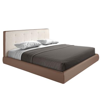 Кровать Angel Cerda Кровать 7174 с обивкой из коричневой ткани и коричневой эко-кожи 180x200 см арт. 253828
