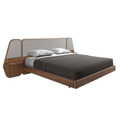 Кровать Angel Cerda Кровать 7175 из ореха и серой ткани для матраса 180x200 см арт. 253820