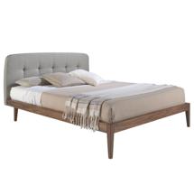 Кровать Angel Cerda Кровать 7177/CP1702-B-160 серая тканевая тафтинговая 160 Х 200 арт. 198820