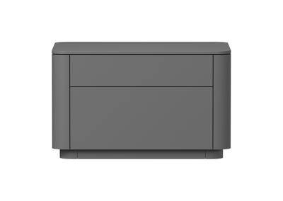 Кровать Ellipsefurniture Тумба прикроватная Tammi 2 ящика ширина 60 см (серый) арт. TM010205160101