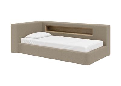 Кровать Ellipsefurniture Диван-кровать Cube c нишей L (бежевый, букле) арт. CU01105503804
