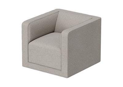 Кровать Ellipsefurniture Кресло Cube (бежевый, рогожка) арт. ZN-397063