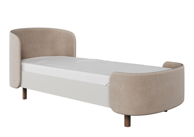 Кровать Ellipsefurniture Кровать подростковая KIDI Soft размер L антивандальная ткань (бежевый) арт. KD010110050201