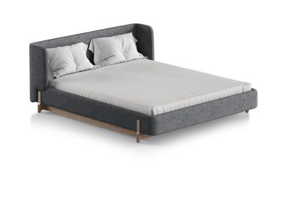 Кровать Ellipsefurniture Кровать Basic спальное место 160*200 см (серый, рогожка) арт. BS01205500505