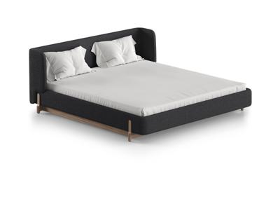 Кровать Ellipsefurniture Кровать Basic спальное место 180*200 см (серый, букле) арт. BS01215500504