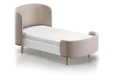 Кровать Ellipsefurniture Кровать KIDI Soft для детей от 2 до 4 лет (бежевый, экокожа) арт. KD010201060101
