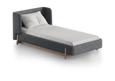 Кровать Ellipsefurniture Кровать Basic спальное место 90*200 см (серый, рогожка) арт. BS010202080101