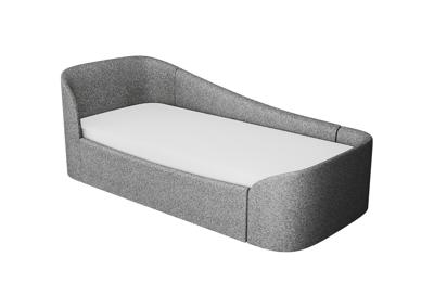 Кровать Ellipsefurniture Диван-кровать KIDI Soft с низким изножьем 90*200 см R (серый, рогожка) арт. KD010302620401