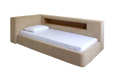 Кровать Ellipsefurniture Диван-кровать Cube c нишей L антивандальная ткань (бежевый) арт. CU01105503806