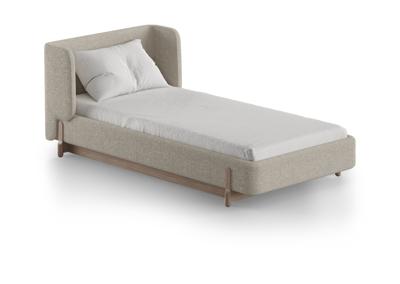 Кровать Ellipsefurniture Кровать Basic спальное место 90*200 см (молочный, букле) арт. BS01175500204