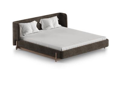 Кровать Ellipsefurniture Кровать Basic спальное место 180*200 см (коричневый, рогожка) арт. BS01215500305