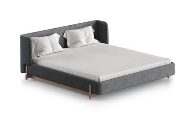 Кровать Ellipsefurniture Кровать Basic спальное место 180*200 см (серый, рогожка) арт. BS01215500505