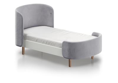 Кровать Ellipsefurniture Кровать KIDI Soft для детей от 2 до 4 лет (серый) арт. KD010502040101
