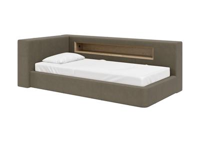 Кровать Ellipsefurniture Диван-кровать Cube c нишей L (серо-зеленый FiberGuard) арт. CU01105510607