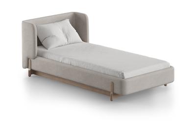 Кровать Ellipsefurniture Кровать Basic спальное место 90*200 см (молочный, рогожка) арт. BS01175500205