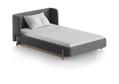 Кровать Ellipsefurniture Кровать Basic спальное место 120*200 см (серый, рогожка) арт. BS01185500505