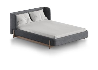 Кровать Ellipsefurniture Кровать Basic спальное место 140*200 см (серый, рогожка) арт. BS01195500505