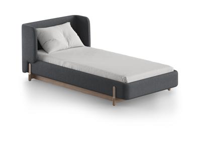 Кровать Ellipsefurniture Кровать Basic спальное место 90*200 см (серый, твид) арт. BS01177100503