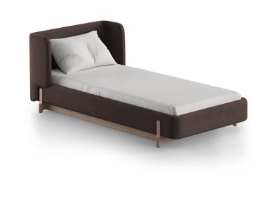 Кровать Ellipsefurniture Кровать Basic спальное место 90*200 см (шоколад, твид) арт. BS01177104403