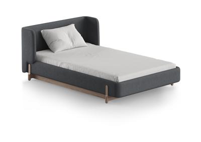 Кровать Ellipsefurniture Кровать Basic спальное место 120*200 см (серый, твид) арт. BS01187100503