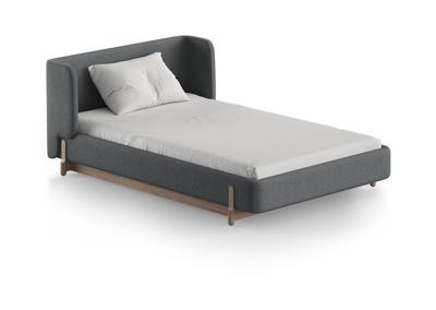 Кровать Ellipsefurniture Кровать Basic спальное место 120*200 см (светло-серый, твид) арт. BS01187109903