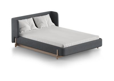 Кровать Ellipsefurniture Кровать Basic спальное место 140*200 см (серый, твид) арт. BS01197100503