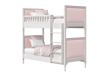 Кровать Ellipsefurniture Кровать двухъярусная Elit (белый, розовая ткань) арт. ET010110020109