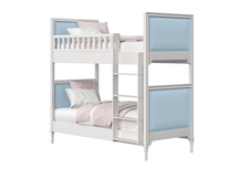 Кровать Ellipsefurniture Кровать двухъярусная Elit (белый, голубая ткань) арт. ET010109020109