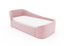 Кровать Ellipsefurniture Диван-кровать KIDI Soft с низким изножьем 90*200 см R антивандальная ткань (розовый) арт. KD010503120202