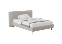Кровать Ellipsefurniture Кровать двуспальная Hub 140 см (бежевый, экокожа, рогожка) арт. HB151201130101