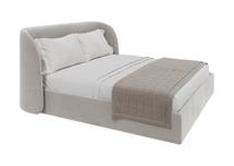 Кровать Ellipsefurniture Кровать двуспальная Classic 180 см (серый, велюр) арт. СF010202160501