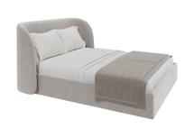 Кровать Ellipsefurniture Кровать двуспальная Classic 160 см (серый, велюр) арт. СF010202150501