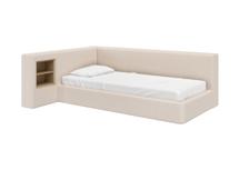 Кровать Ellipsefurniture Диван-кровать Cube c нишей M (молочный, рогожка) арт. CU01115500205