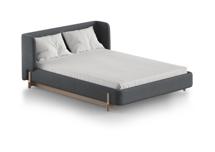 Кровать Ellipsefurniture Кровать Basic спальное место 140*200 см (серый, твид) арт. BS01197100503