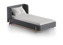 Кровать Ellipsefurniture Кровать Basic спальное место 90*200 см (серый, рогожка) арт. BS010202080101