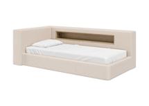 Кровать Ellipsefurniture Диван-кровать Cube c нишей L (молочный, рогожка) арт. CU01105500205