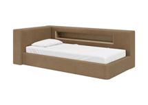 Кровать Ellipsefurniture Диван-кровать Cube c нишей L (коричневый, рогожка) арт. CU01105500305