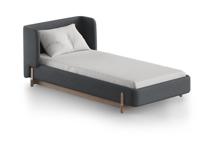 Кровать Ellipsefurniture Кровать Basic спальное место 90*200 см (серый, твид) арт. BS01177100503