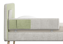 Кровать Ellipsefurniture Защитный бортик Soft (бежевый/зеленый) арт. KD020103010101